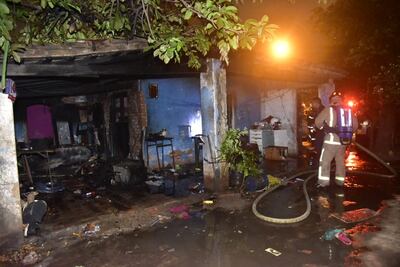 Incendio en el barrio Virgen del Huerto.
