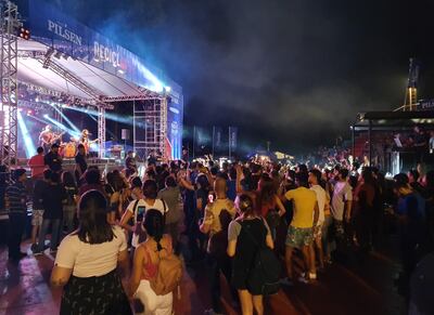 Desde Presidente Franco llegó el grupo punk Vecindad Autopsia, que cantó ante la gran concurrencia esteña.