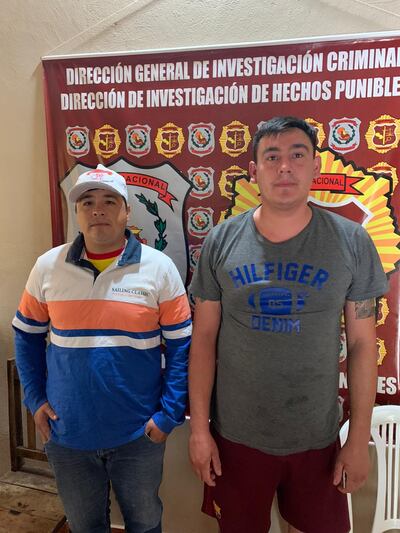 Detenidos por robo a supermercado Renacer II en Salto del Guairá.