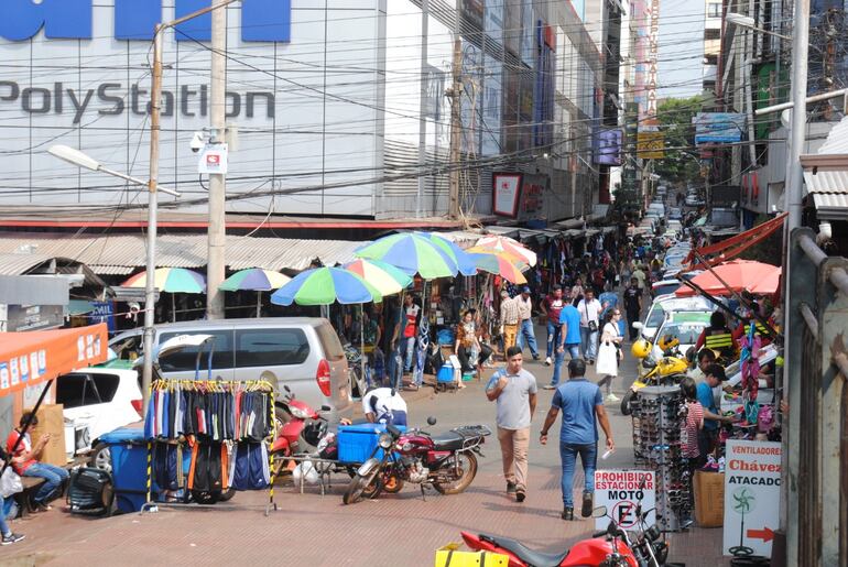 Panorama en Ciudad del Este este sábado, Día de la Independencia en Brasil.