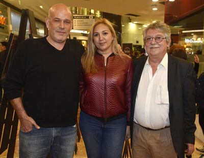 Fernando y Cynthia Pistilli y Luis Carmona.