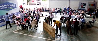 La Junta Municipal de Lambaré sesionó ayer en el polideportivo de la Comuna para solidarizarse con los funcionarios en protesta.