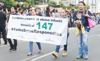 Movilización contra el abuso en niños.