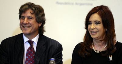 Amado Boudou exvicepresidente argentino junta a la su exdupla, Cristina Fernández de Kirchner.