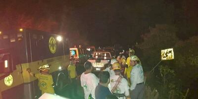Sitio del accidente en El Salvador.