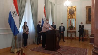 Benigno López, ministro de Hacienda, brindó esta mañana los informes sobre la ejecución de la Ley de Emergencia Sanitaria.