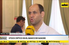 Stock crítico en el banco de sangre