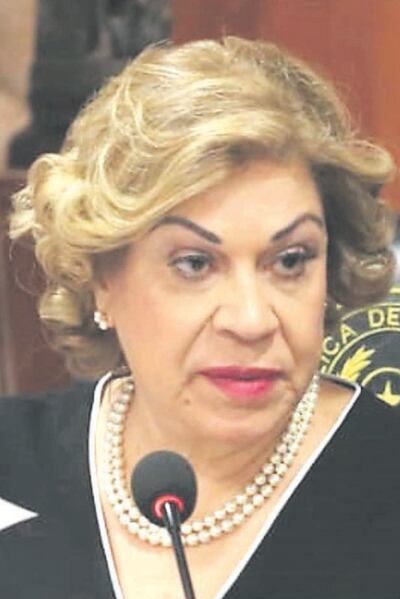 Gladys Bareiro de Módica, ministra de la Corte.