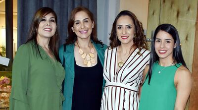 Erasma Funes, Karina León, Romina Rodríguez y María José Escumbarti.