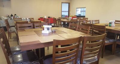 Uno de los sectores del comedor de la sede de concentración de Cerro Porteño, en una de las zonas del lado norte de La Nueva Olla. Foto, @Danymacica.