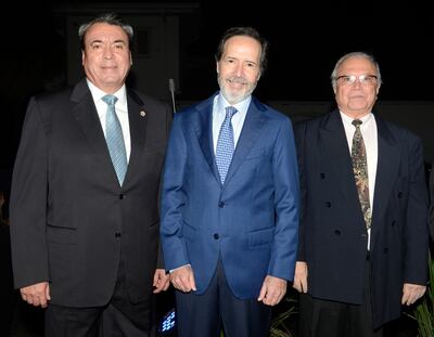 Agustín Magallanes, Juan Bautista Fiorio y Miguel Dionisi.