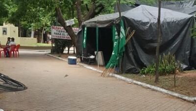 Tienda de la FNC en la plaza de Asunción.