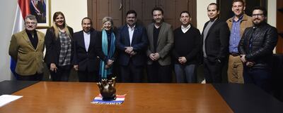 Integrantes de la Mesa del Audiovisual y  autoridades de la SNC celebraron la reglamentación.