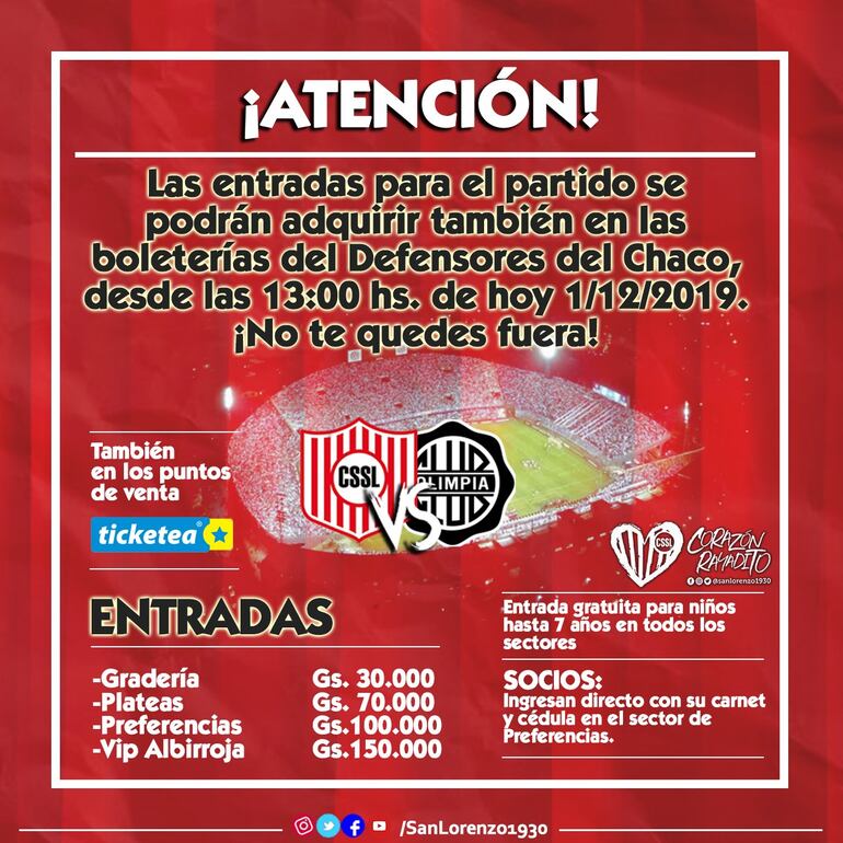 San Lorenzo, Olimpia, Torneo Clausura 2019.