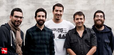 El quinteto del guitarrista chileno Felipe Duhart (2° de la izquierda) participará esta noche del primer concierto del festival Asujazz, en la Manzana de la Rivera.