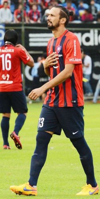 Víctor Hugo Mareco con la camiseta del conjunto de Barrio Obrero.