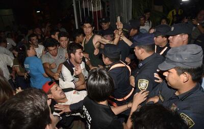 Toma del colegio Fernando de la Mora, en 2017.