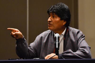 Evo Morales durante una conferencia de prensa en Ciudad de México el pasado 2 de noviembre.
