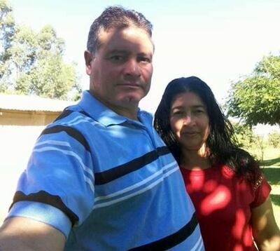 Mario Barrios junto a su esposa, Lidia Rosa Pérez de Barrios. La foto fue tomada hace unas pocas semanas.