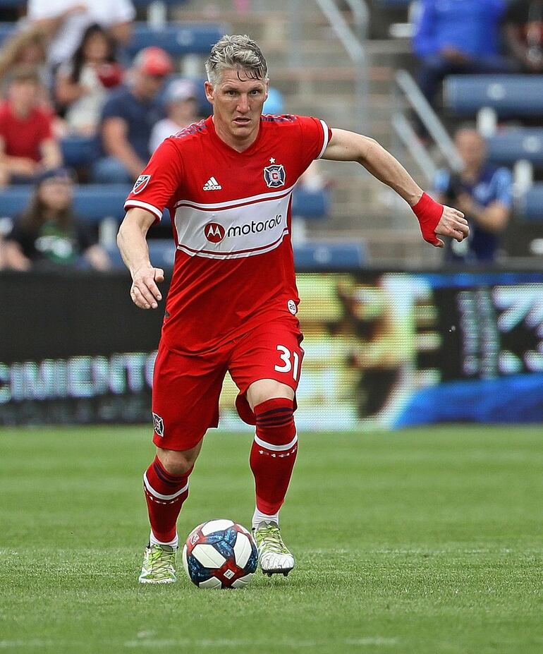 Bastian Schweinsteiger con la camiseta de su último equipo, el Chicago Fire de la MLS.