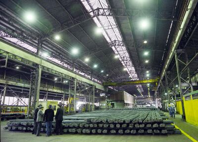 Aspecto del área de Laminación de Acepar cuando aún producía. La acería está inactiva desde hace varios meses.