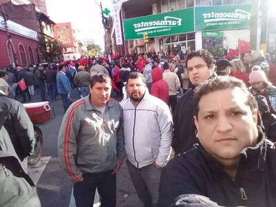 Funcionarios de la Essap de Caacupé se sumaron al encuentro colorado.