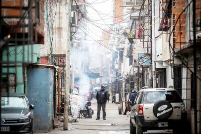 Una calle de la barriada popular Villa 31, en Buenos Aires, donde se ha registrado un aumento de casos del covid-19.