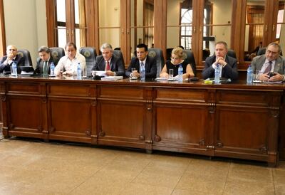 Los miembros del Jurado de Enjuiciamiento que tienen que expedirse sobre el caso de los tres jueces y una fiscala.