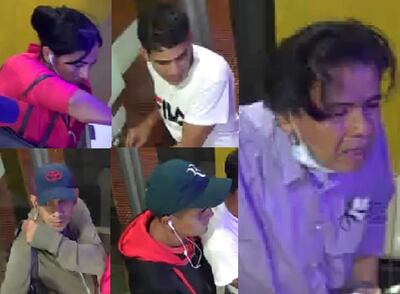 Presuntos sospechosos de robo a cajeros automáticos.