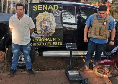 Edgar González Samaniego fue detenido por agentes de la Senad.