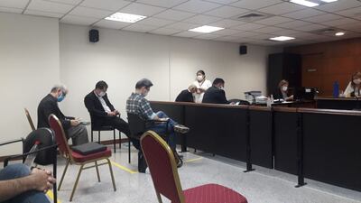 Camilo Soares y Alfredo Guachiré, hoy en su juicio oral y público.