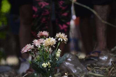 Marcha por la niña indígena asesinada en la zona donde fue arrojado su cadáver, cerca de la Terminal de Ómnibus de Asunción.