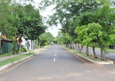 Las avenidas arboladas caracterizan a San Juan del Paraná y es uno de sus principales atractivos.