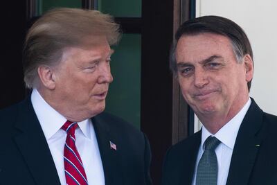 Donald Trump y Jair Bolsonaro, en marzo de este año.