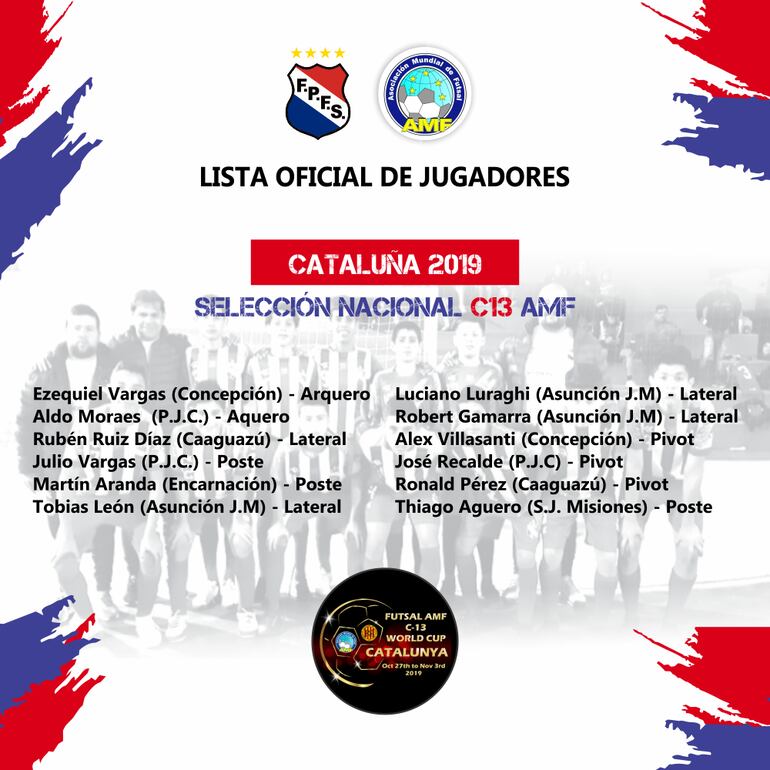 Selección paraguaya C13, Fútbol de Salón.