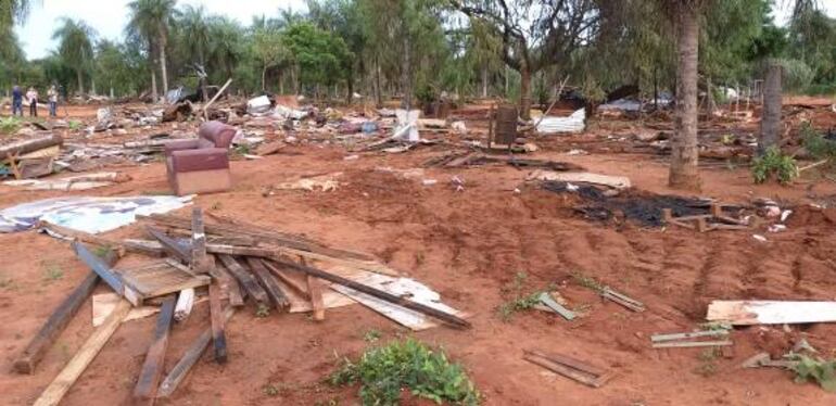 Así amaneció el terreno de Copaco.