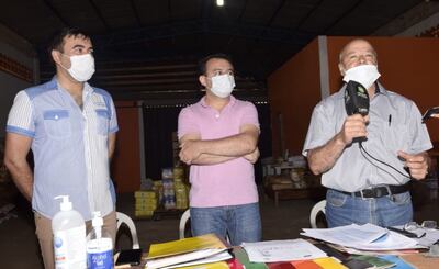 Representantes del banco de alimentos de San Ignacio.