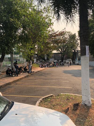 Los hinchas de Olimpia comienzan a llegar en Para Uno.