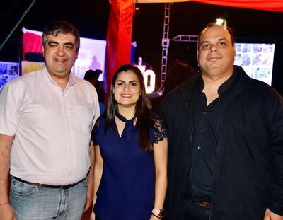 Federico Soria, Daysy Denis y Diego Quintana.