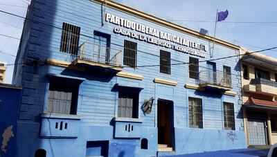 Fachada de la sede del Partido Liberal Radical Auténtico (PLRA), también nombrado Casa de la Libertad Rodrigo Quintana, en honor al joven asesinado por policías el 1 de abril de 2017.