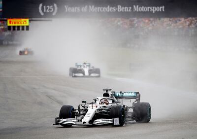 Lewis Hamilton, con Mercedes, fue el más rápido en Hungría ayer.