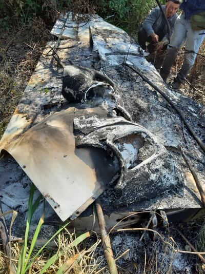 Restos de avioneta siniestrada en Ñeembucú.