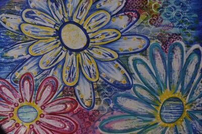 Detalle de una de las obras de la muestra "Vivero Las Margaritas", de Gabriela Díaz de Espada.