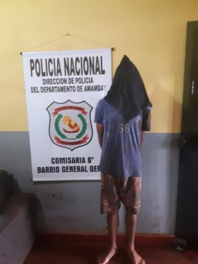 El hombre  fue detenido en la vía pública de Pedro Juan Caballero.