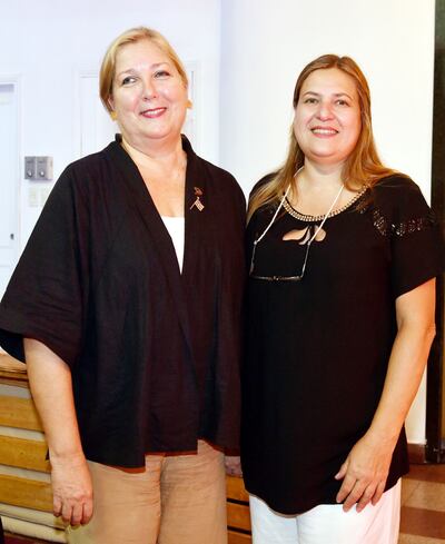 María del Carmen Ocampos y Martha Montoya.