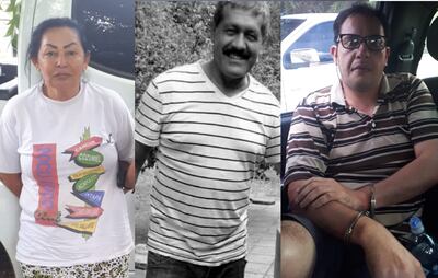 Los tres protagonistas del crímen. Patrona Franco, Lino Ayala y Ever Domínguez.