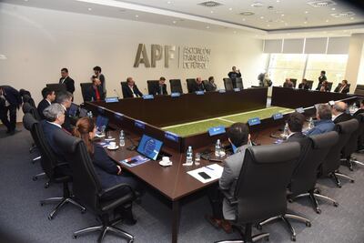 Imágenes de la reunión de hoy.