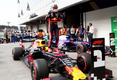El holandés Max Verstappen celebra su triunfo en el Gran Premio de Brasil.