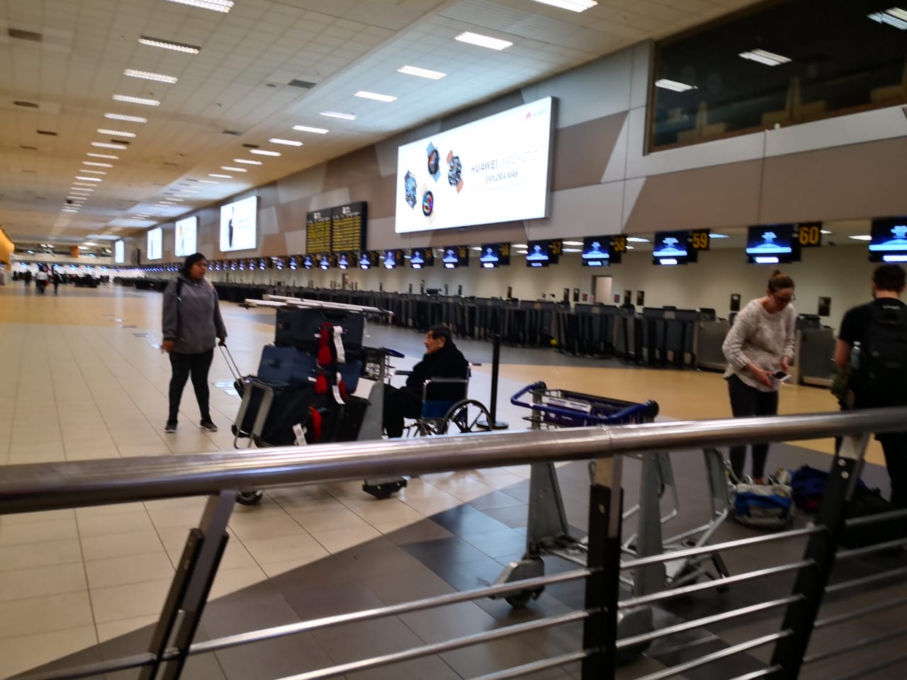 Fotografía tomada por la compatriota cuando llegó al aeropuerto de Lima.