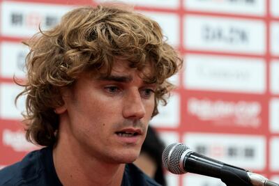 Griezmann durante la rueda de prensa.